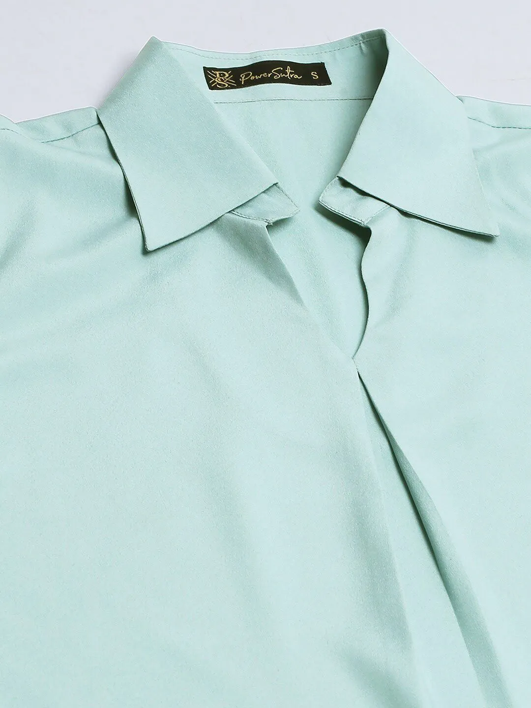 Regular crepe Top - Light blue