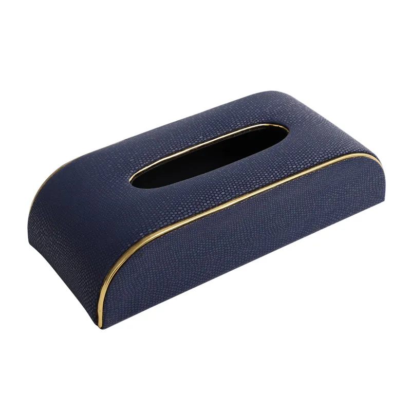 Relca Leather Tissue Box - Blue