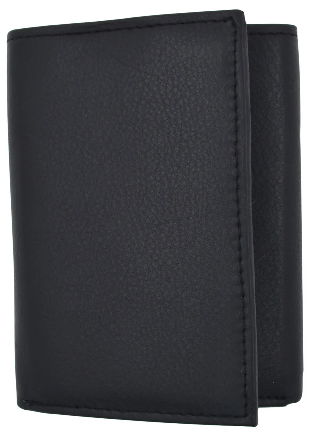 RFID Blocking Men's Premium Leather Trifold Flap ID Card Holder Wallet