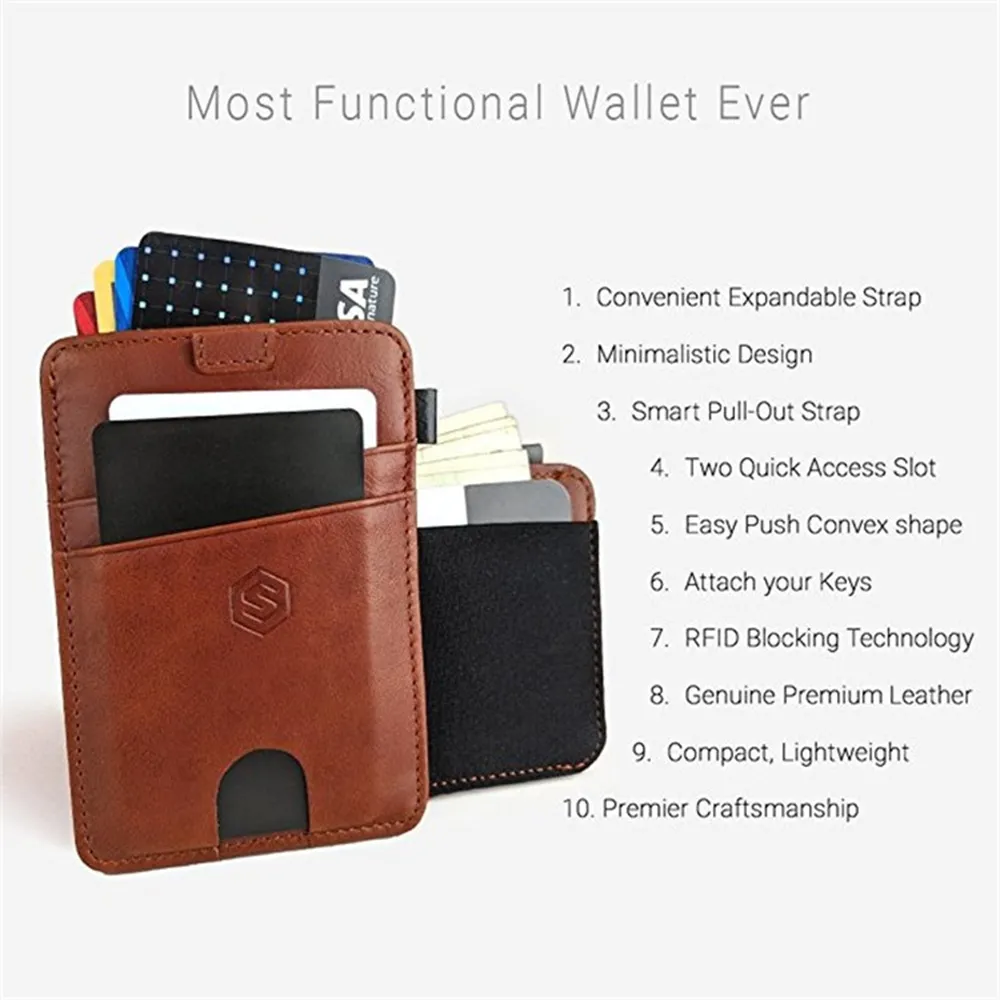 RFID Leather Blocking Card Holder