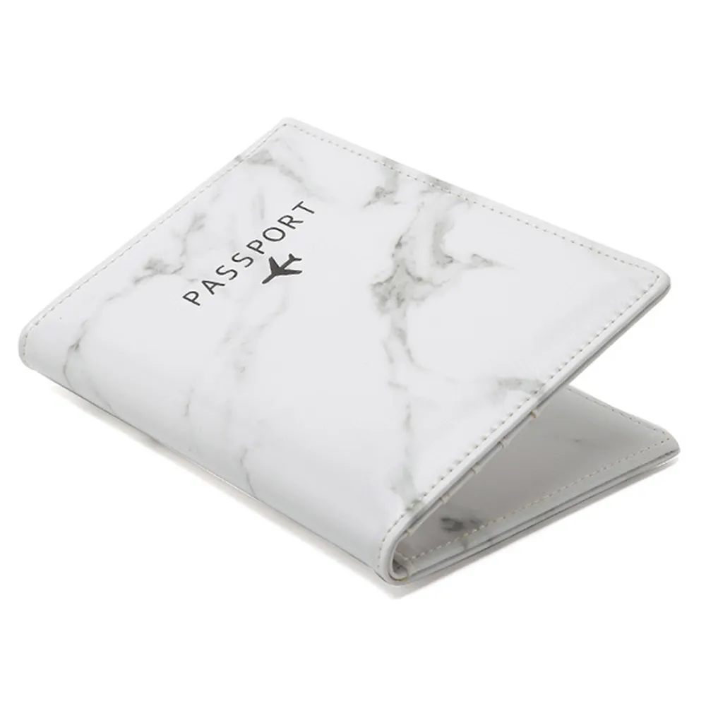 RFID PU Leather Marble Passport Holder