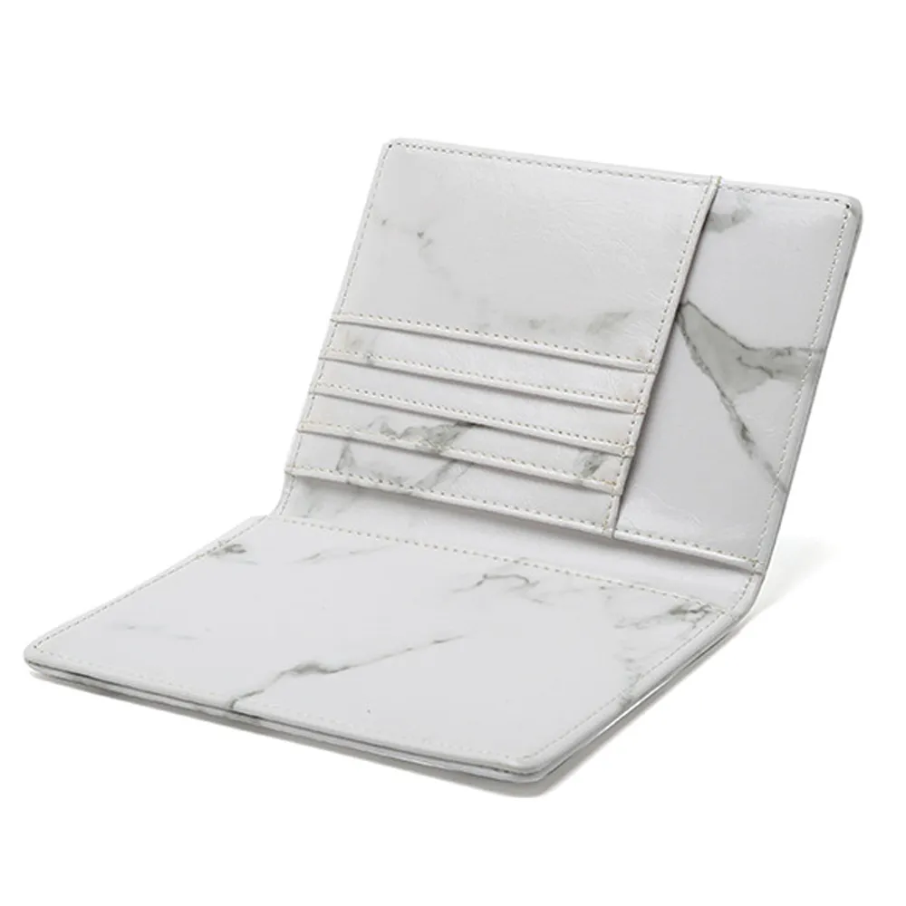 RFID PU Leather Marble Passport Holder