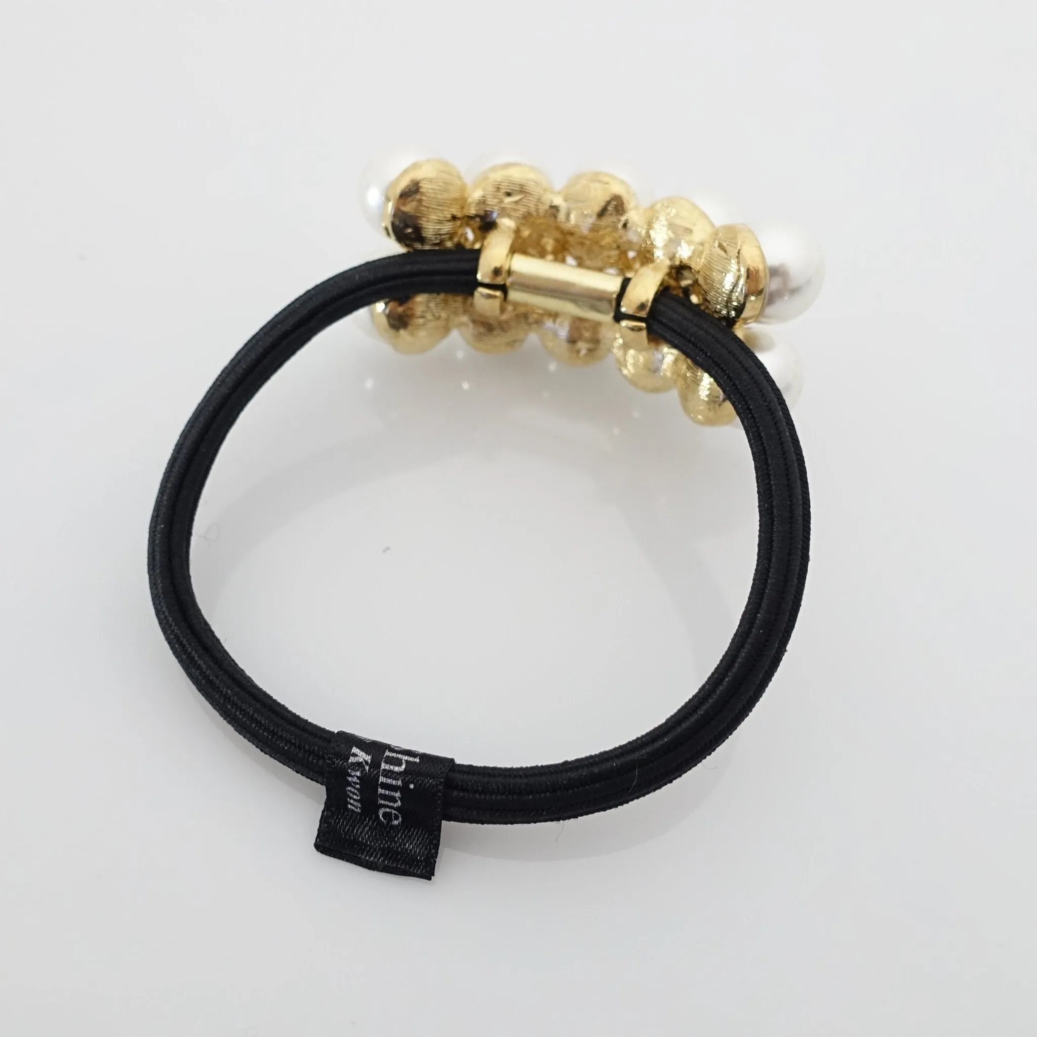 rhinestone pearl decorated hair elastic ponytail holder women hair tie accessory