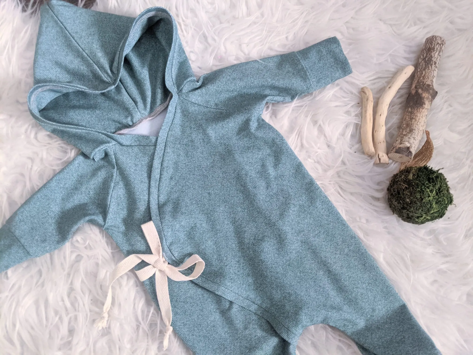 Ribbed Print | Emerald Herringbone R3C5