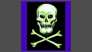 Rice Symphony Silk 36 inch - Skull and Cross Bones