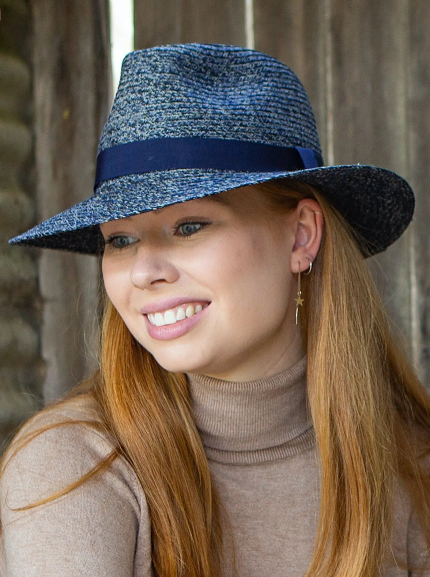 Rigon Auburn Unisex Fedora - Mixed Navy