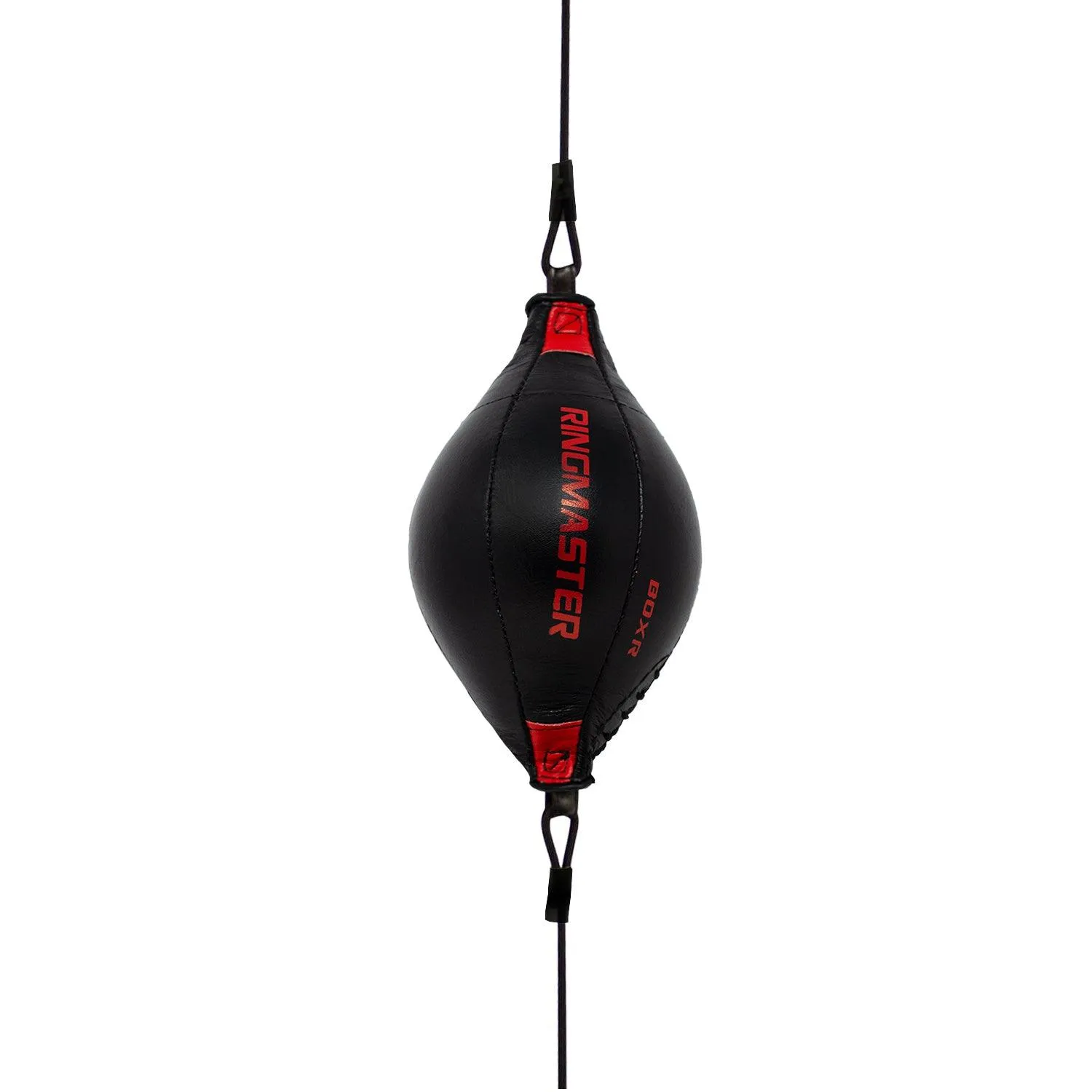 RingMaster Sports Double End Diamond Speed Ball BoxR Series Genuine Leather Red/Black