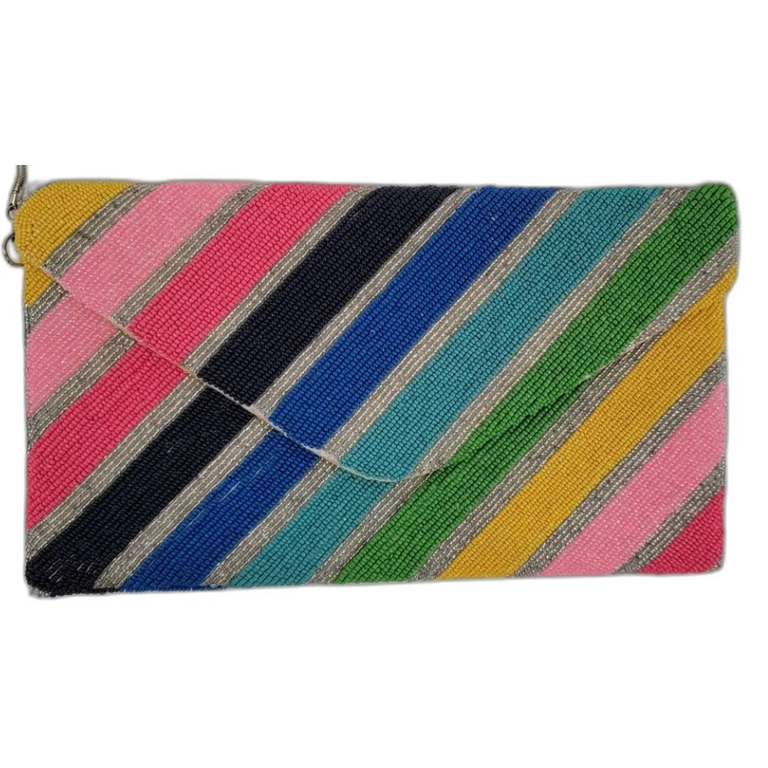 RKID Beaded Rainbow Clutch