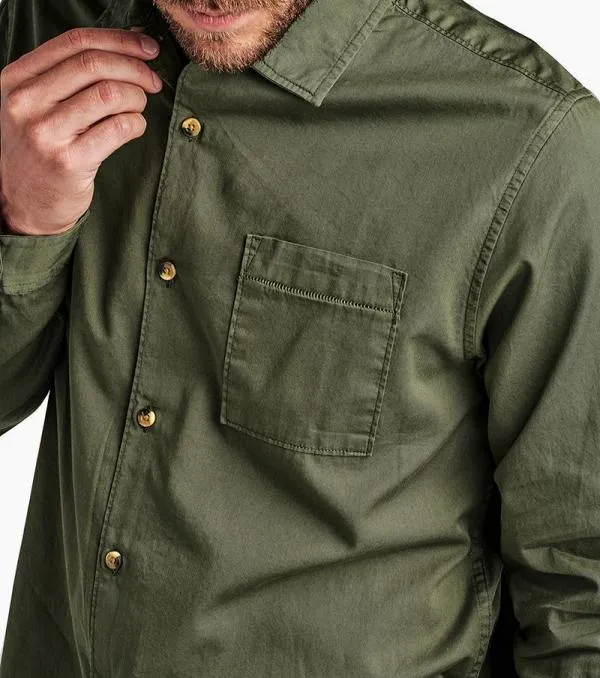 Roark Well Worn Comfort Button Up Shirt |Green