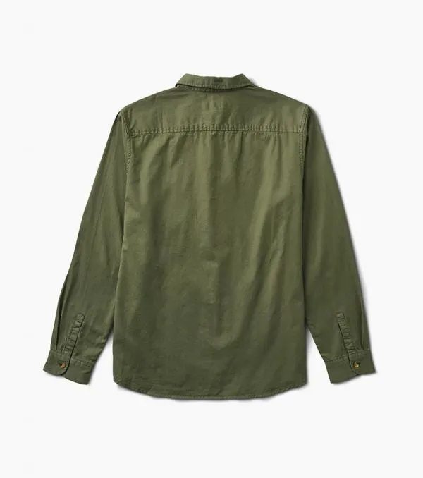 Roark Well Worn Comfort Button Up Shirt |Green