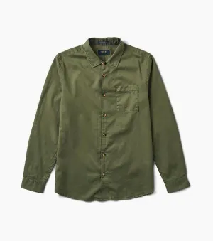 Roark Well Worn Comfort Button Up Shirt |Green