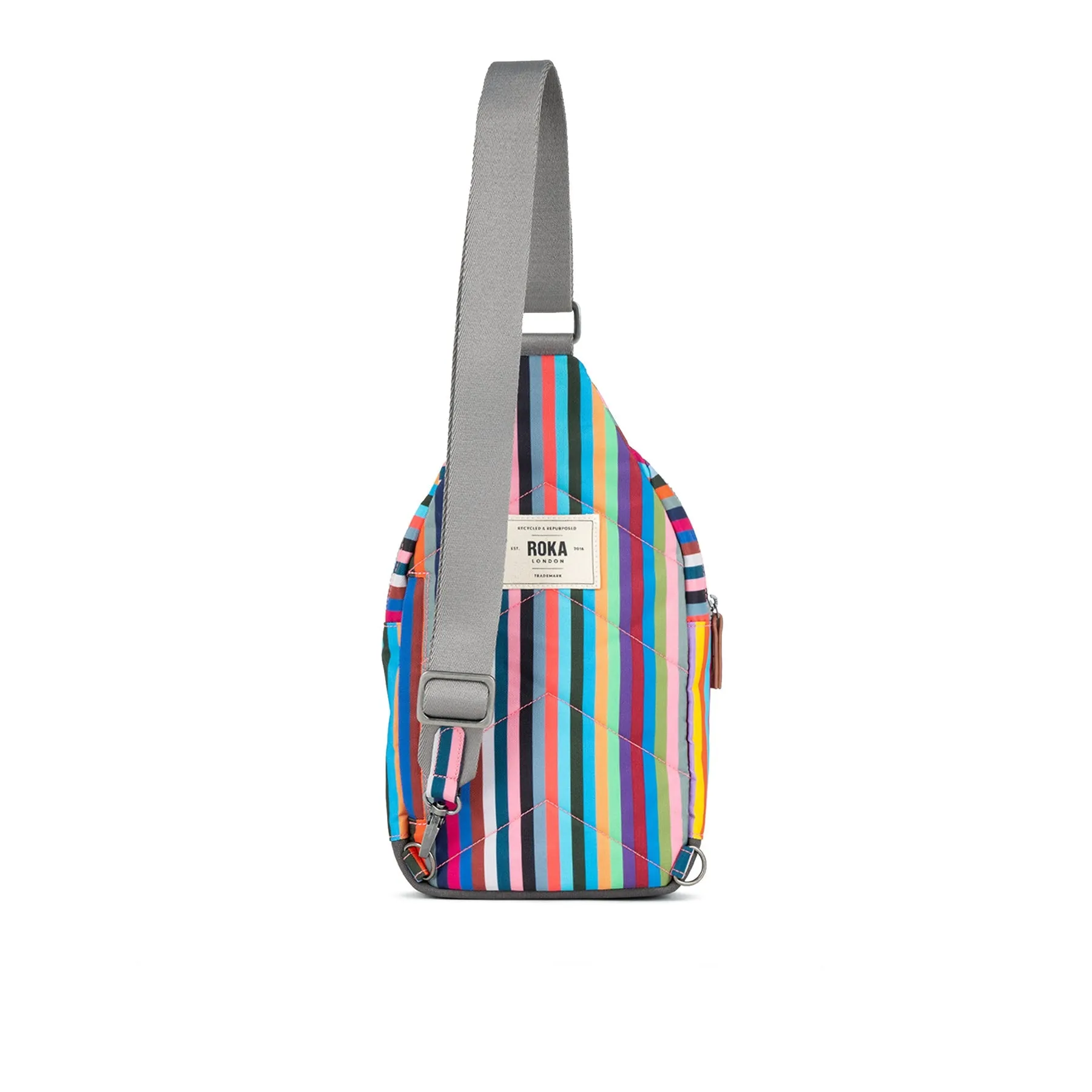 ROKA Willesden B Multi Stripe Large Recycled Canvas Bag - OS