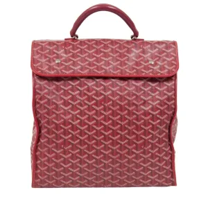 Saint Leger Red Canvas Foldable Zip Tote Travel Weekend Carry On Bag