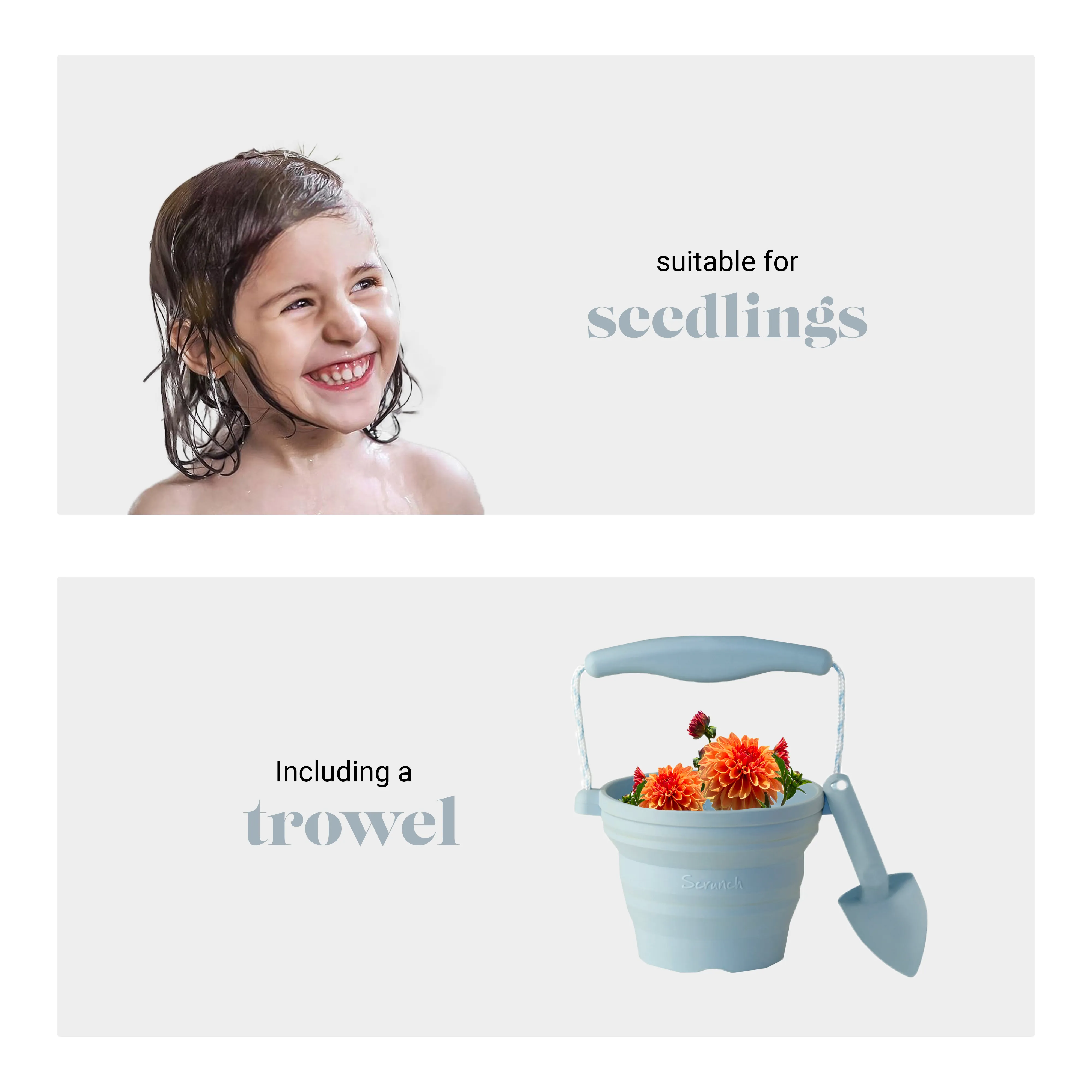 Scrunch - Seedling Pot Duck Egg Blue