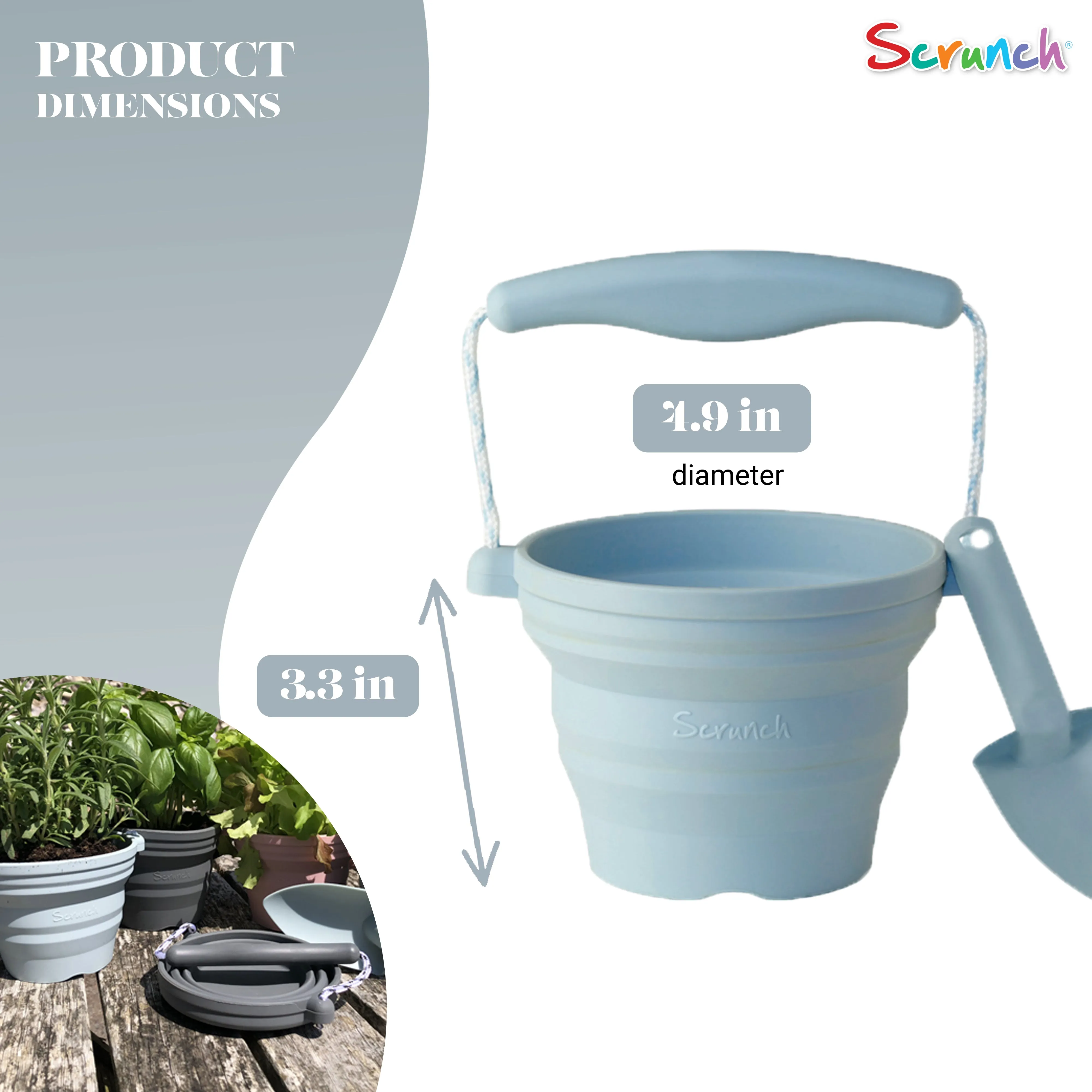 Scrunch - Seedling Pot Duck Egg Blue