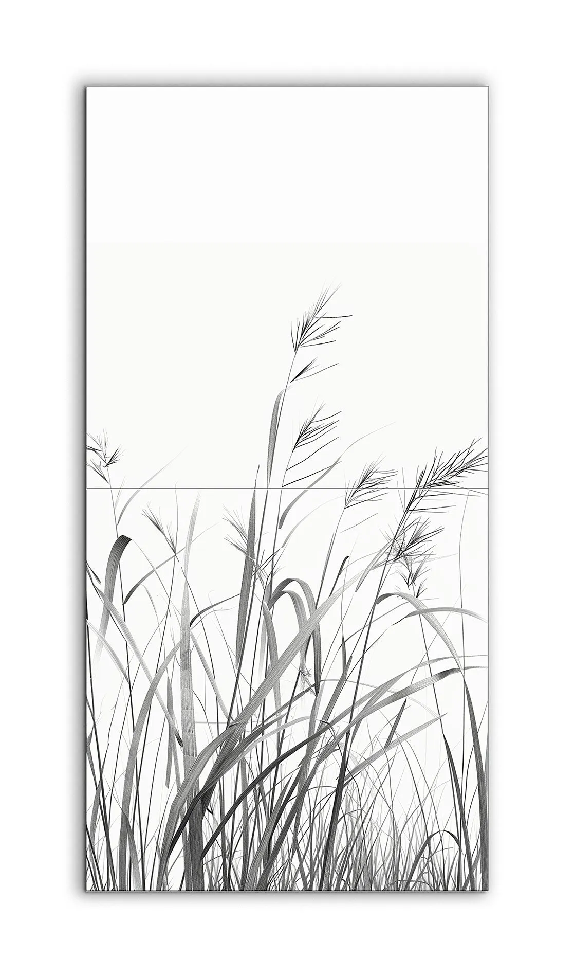 Serene Grayscale Elegance: Tall Grasses