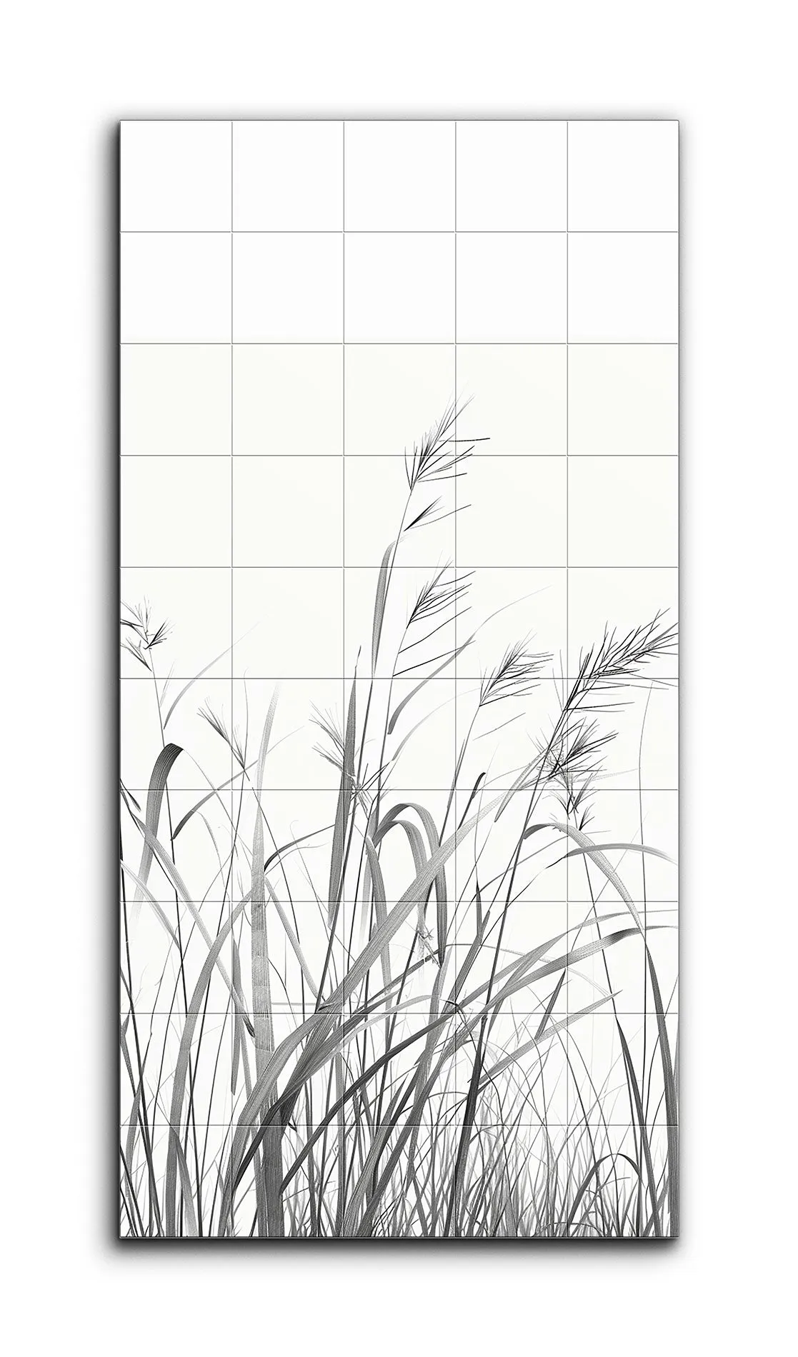 Serene Grayscale Elegance: Tall Grasses
