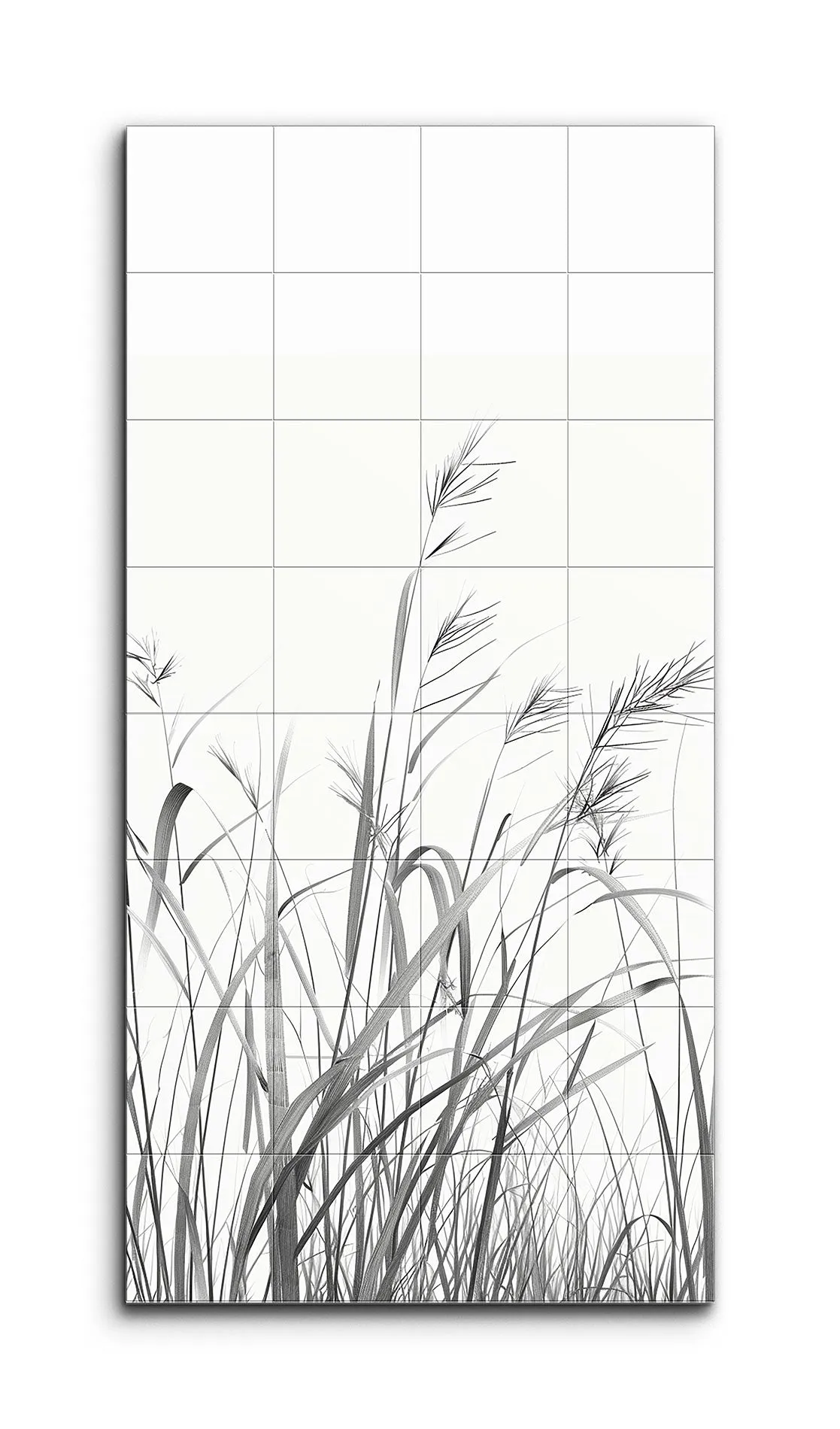 Serene Grayscale Elegance: Tall Grasses
