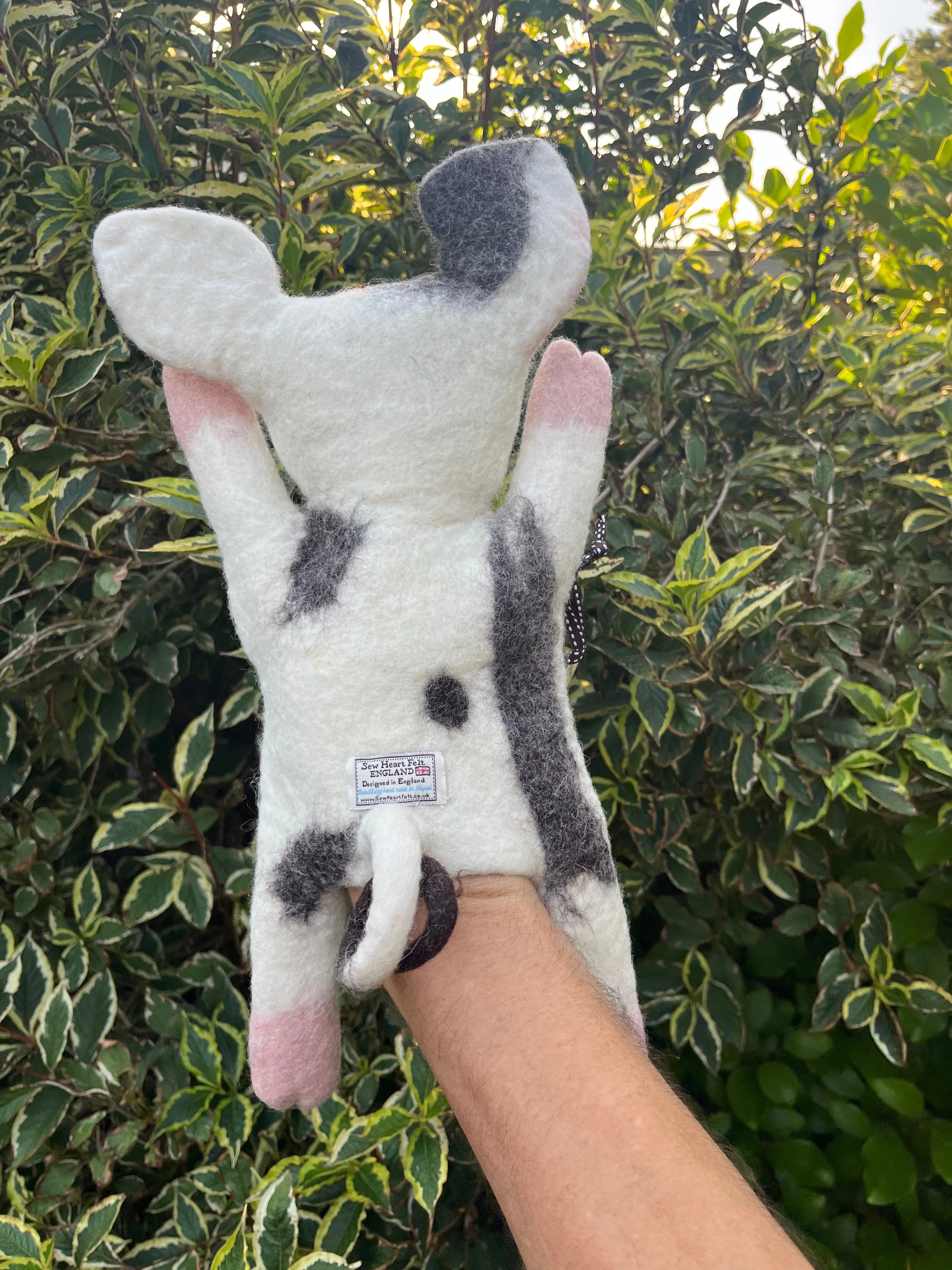 Sew Heart Felt Piglet Hand Crafted Kids Wool Hand Puppet