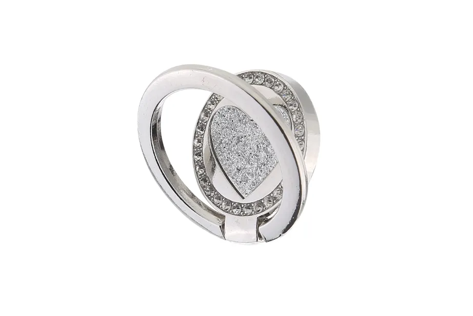 Silver Circle Heart Ring Holder