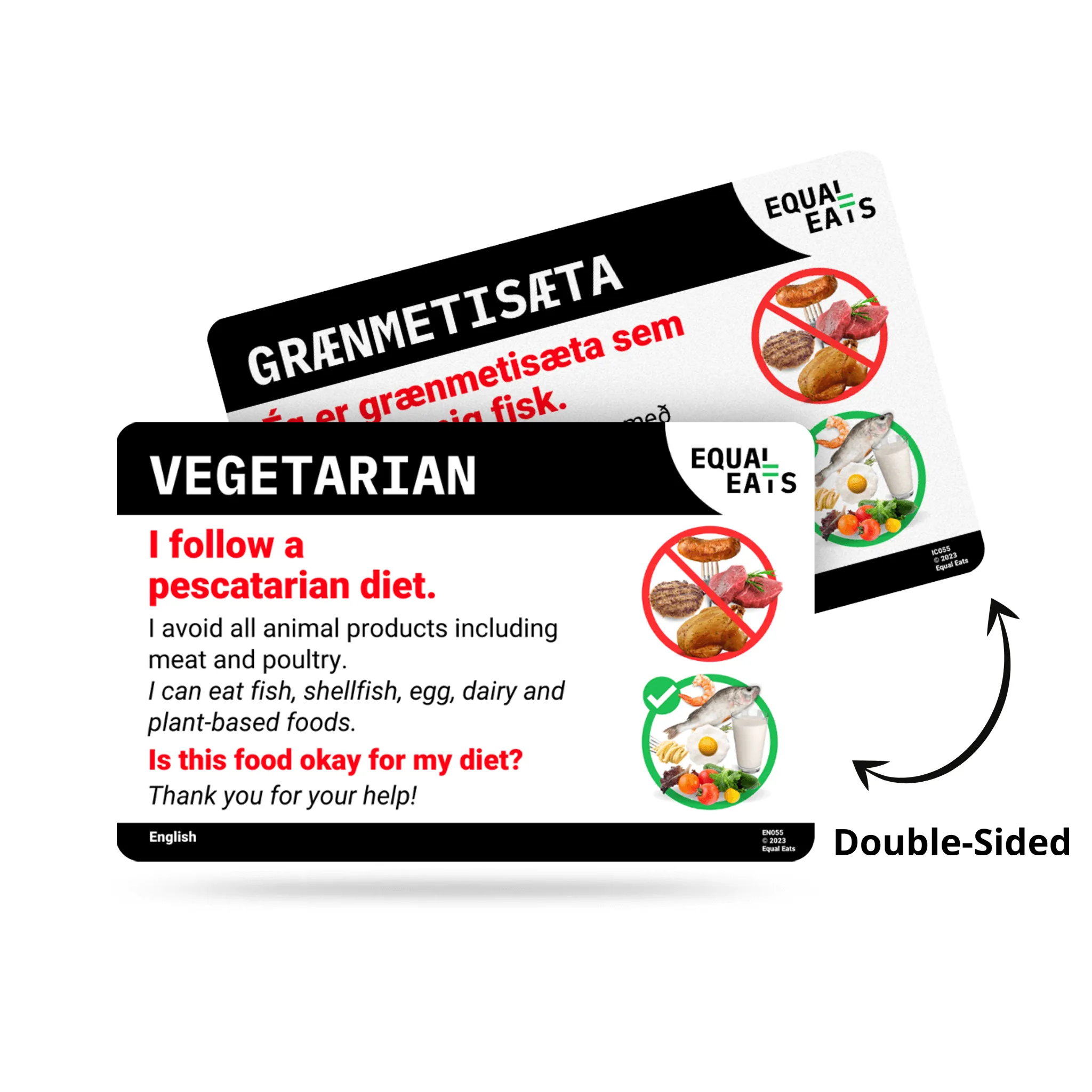 Simplified Chinese Pescatarian Card
