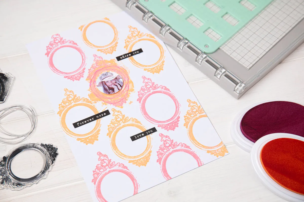 Sizzix Clear Layering Stamp Set By 49 & Market - Artsy Regal Frame