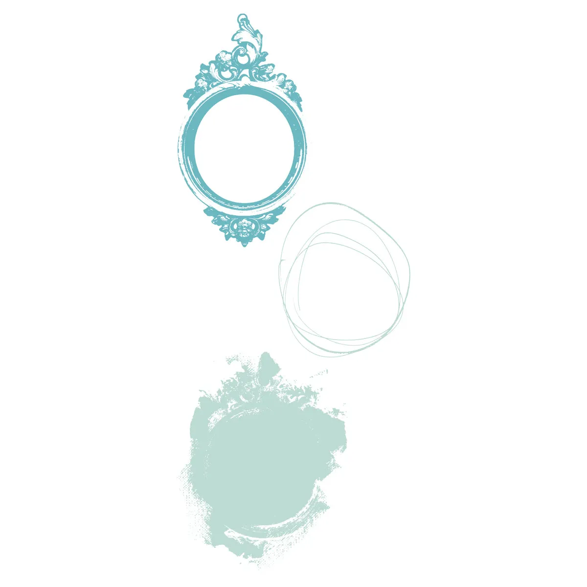Sizzix Clear Layering Stamp Set By 49 & Market - Artsy Regal Frame