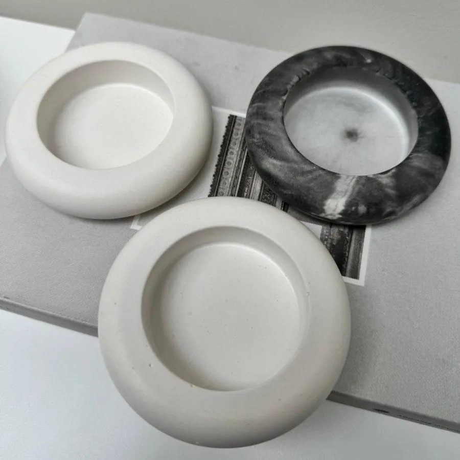 Small Stone Dish Candle holder