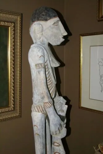 SOLD Rare Asmat Art Hand carved 5 ft  Totem Pole Cannibal Head Hunter Idol Irian Jaya