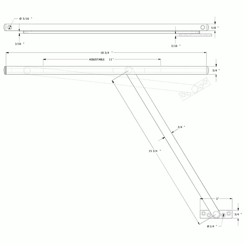 Solid Brass Overhead Door Holder (Flat Black)