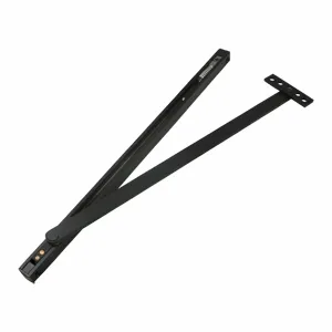 Solid Brass Overhead Door Holder (Flat Black)