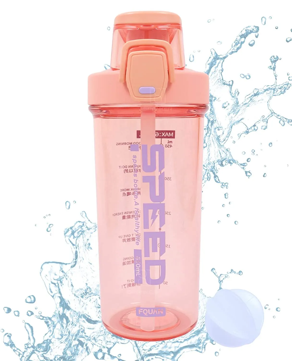 Spanker Tritan Fitness Gym Work Office Water Bottle Spill Proof Lid