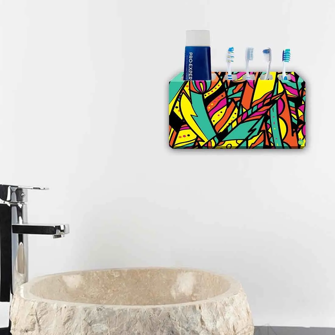 Stainless Steel Toothbrush Holder Wall Mount-Vivid