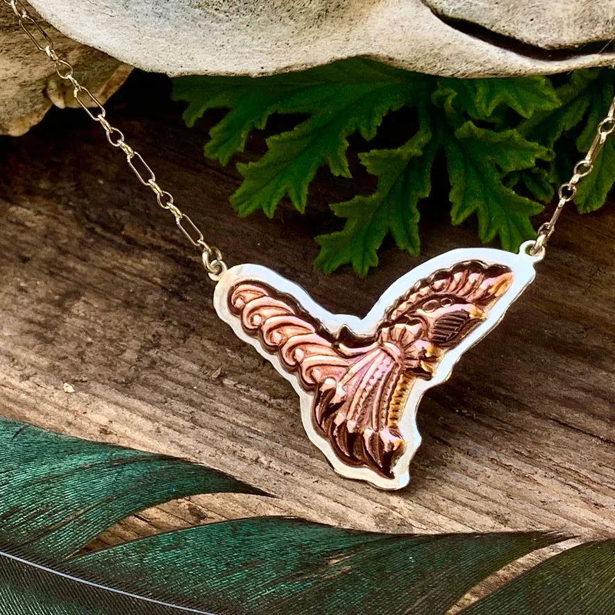 Sterling silver and copper necklace.