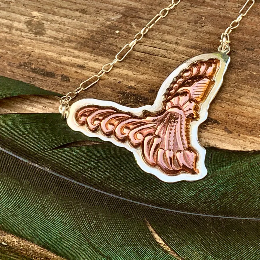 Sterling silver and copper necklace.