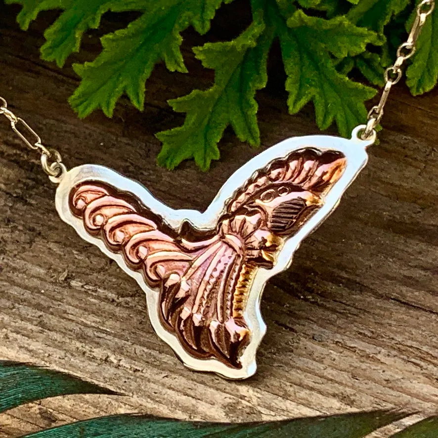 Sterling silver and copper necklace.