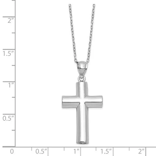 Sterling Silver Cross Ash Holder 18" Necklace