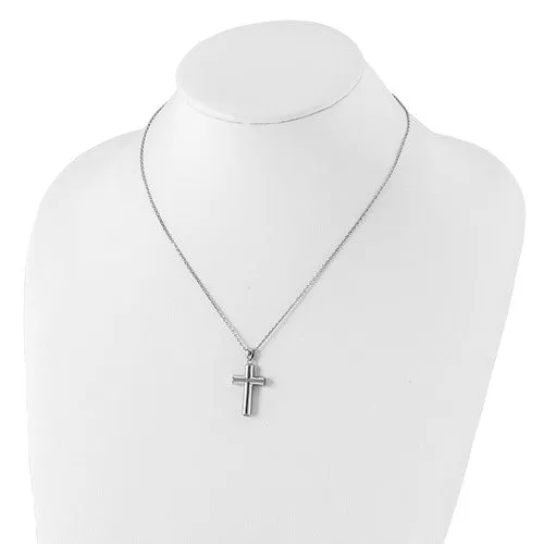 Sterling Silver Cross Ash Holder 18" Necklace