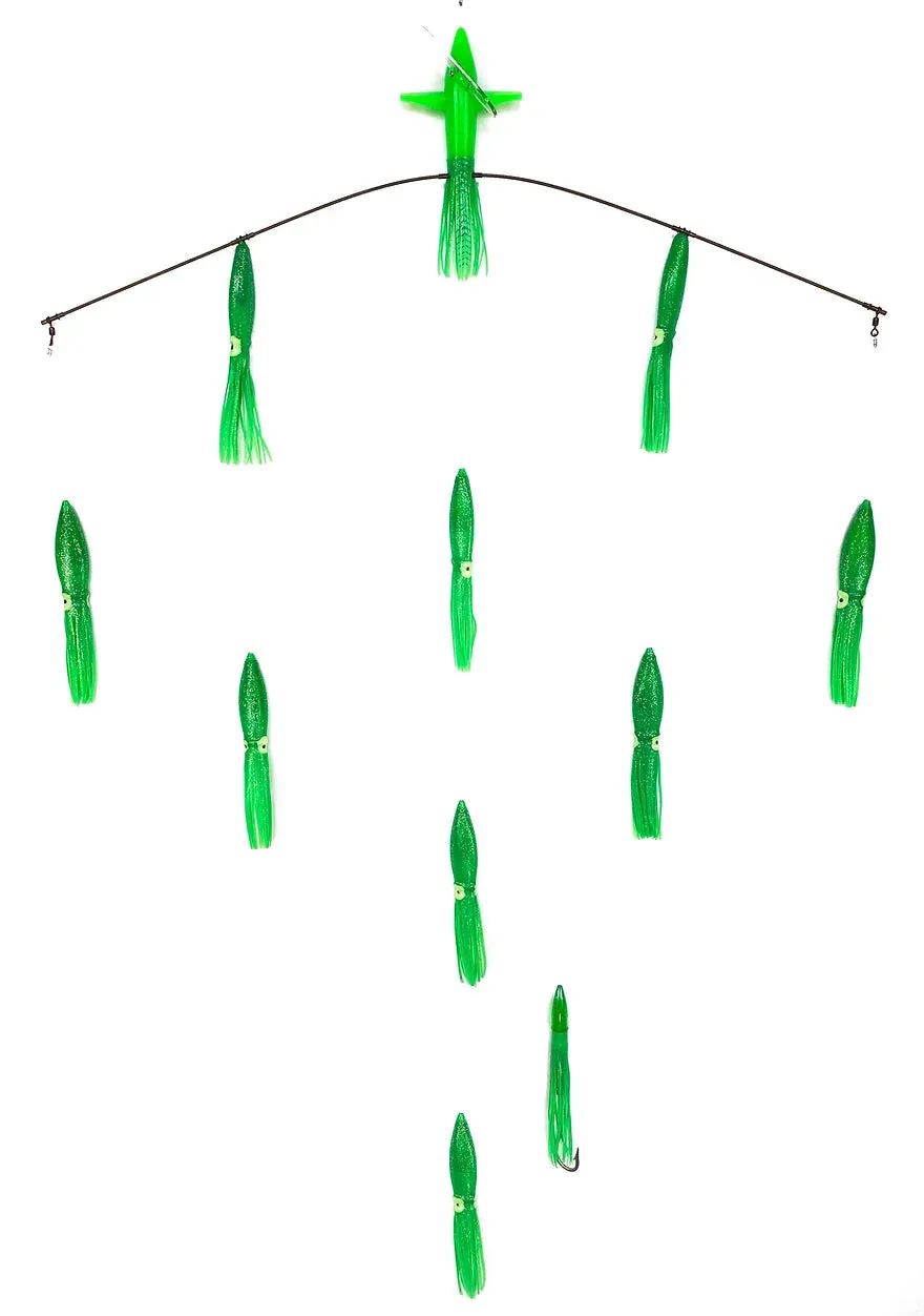 Sterling Tackle 36" Wide Tracker Spreader Bars - Bulb Squids