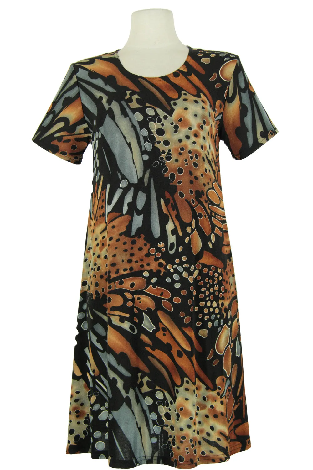Stretchy Missy Dress Short Sleeve Print-7004BN-SRP1-W207