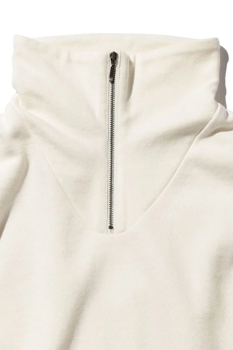 Sweat Half Zip - White