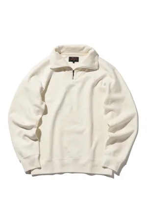 Sweat Half Zip - White