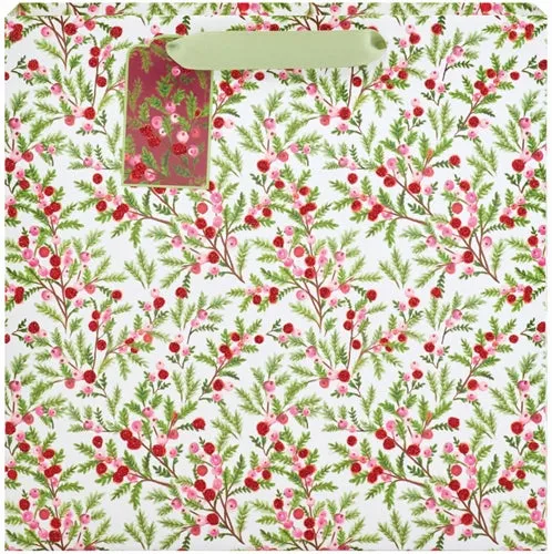 Sweet Berry Branches Large Square Gift Bag