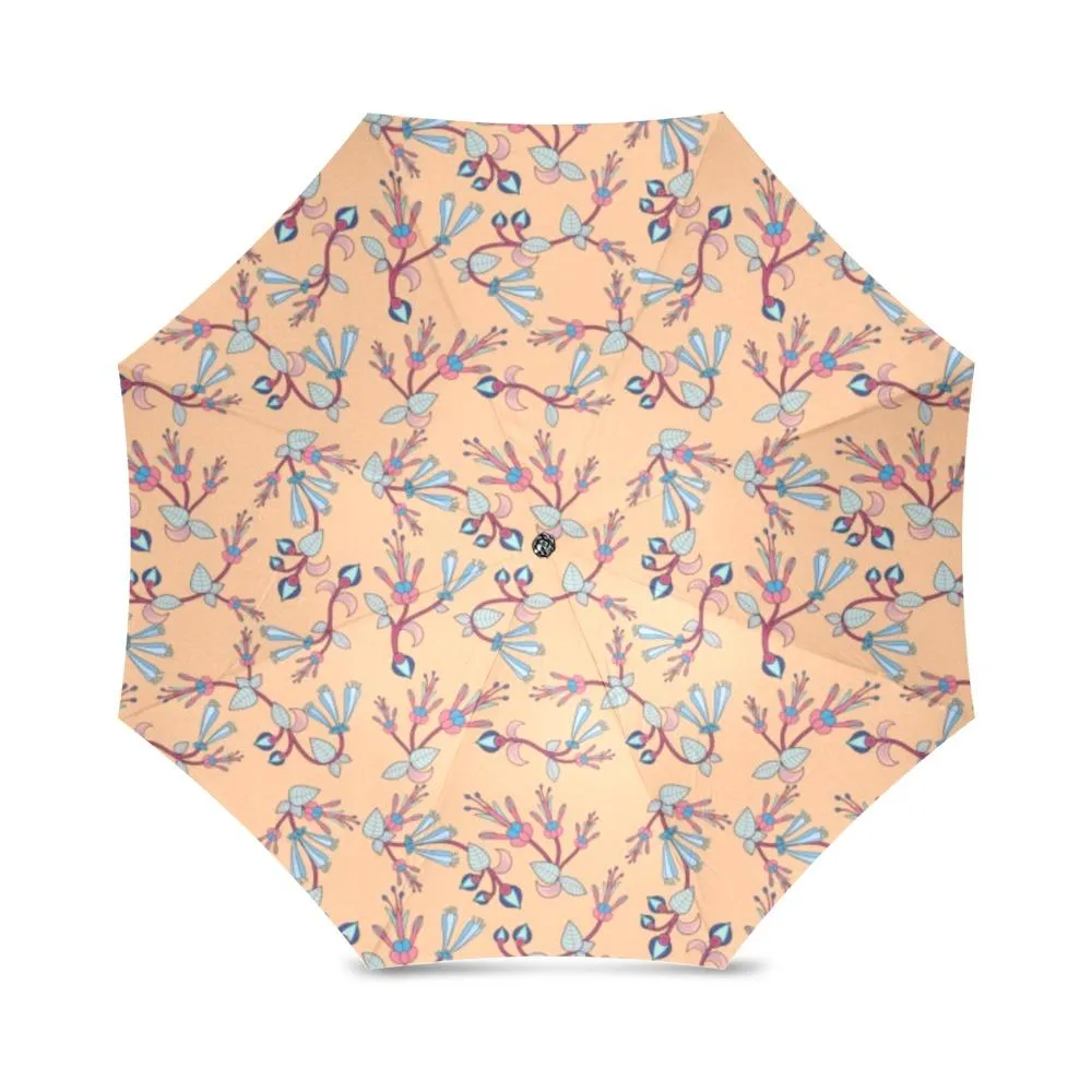 Swift Floral Peache Foldable Umbrella