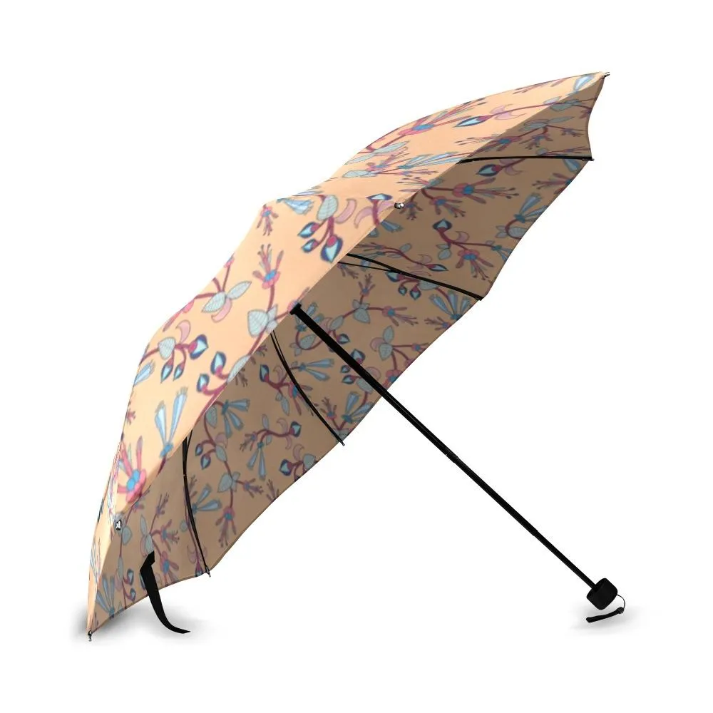 Swift Floral Peache Foldable Umbrella