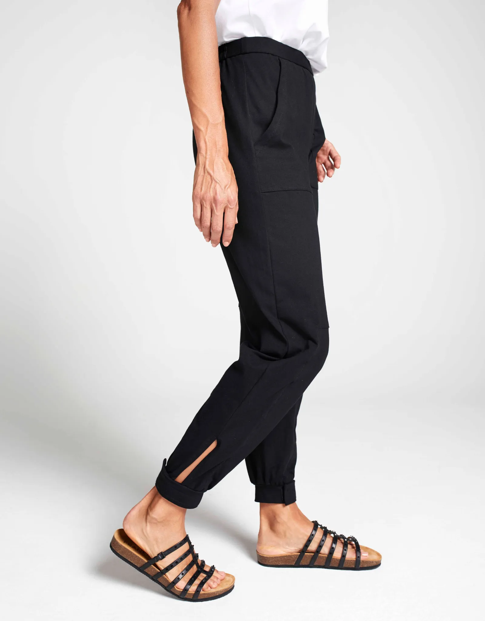 Tapered Track Pants with Hidden Pouch