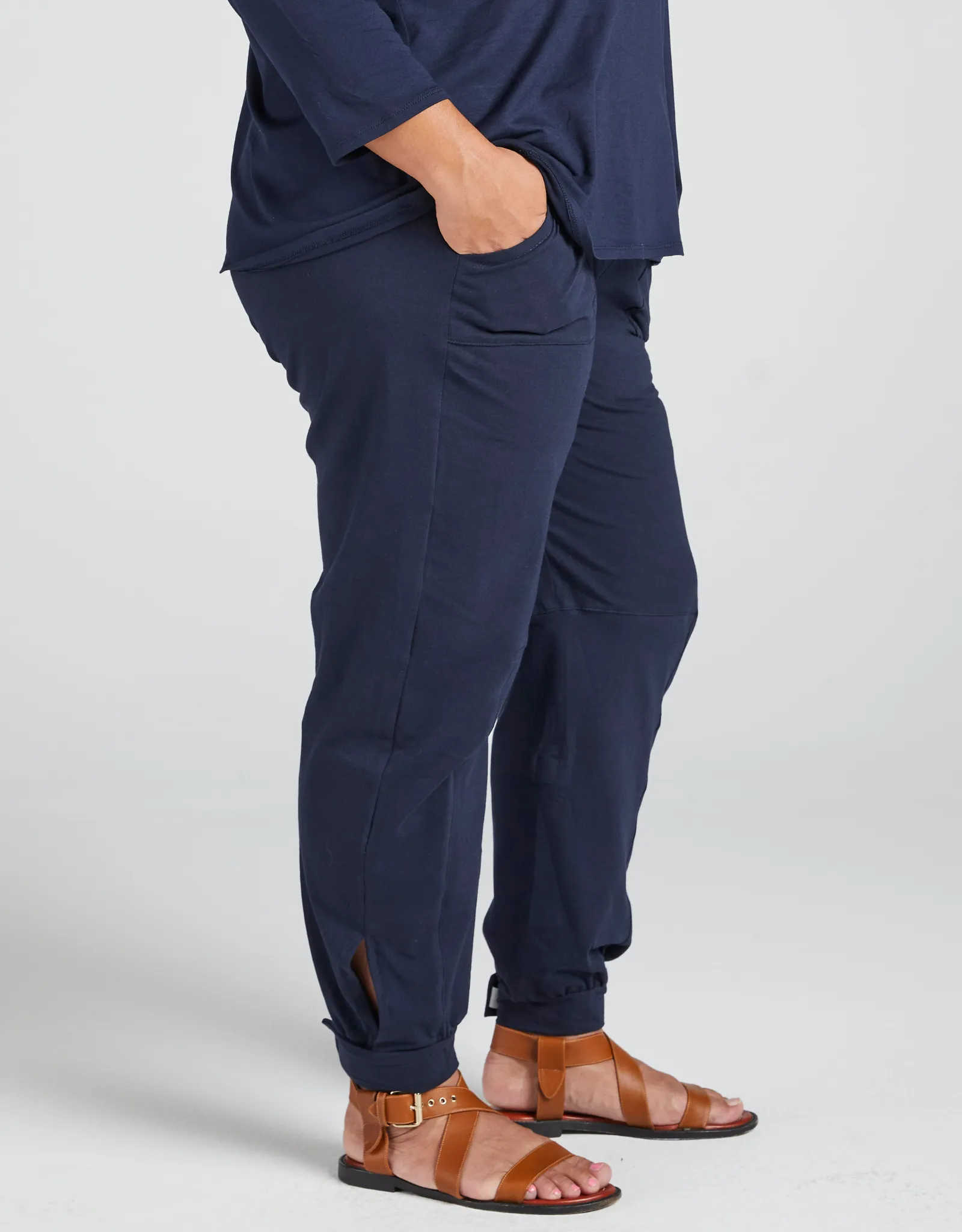 Tapered Track Pants with Hidden Pouch