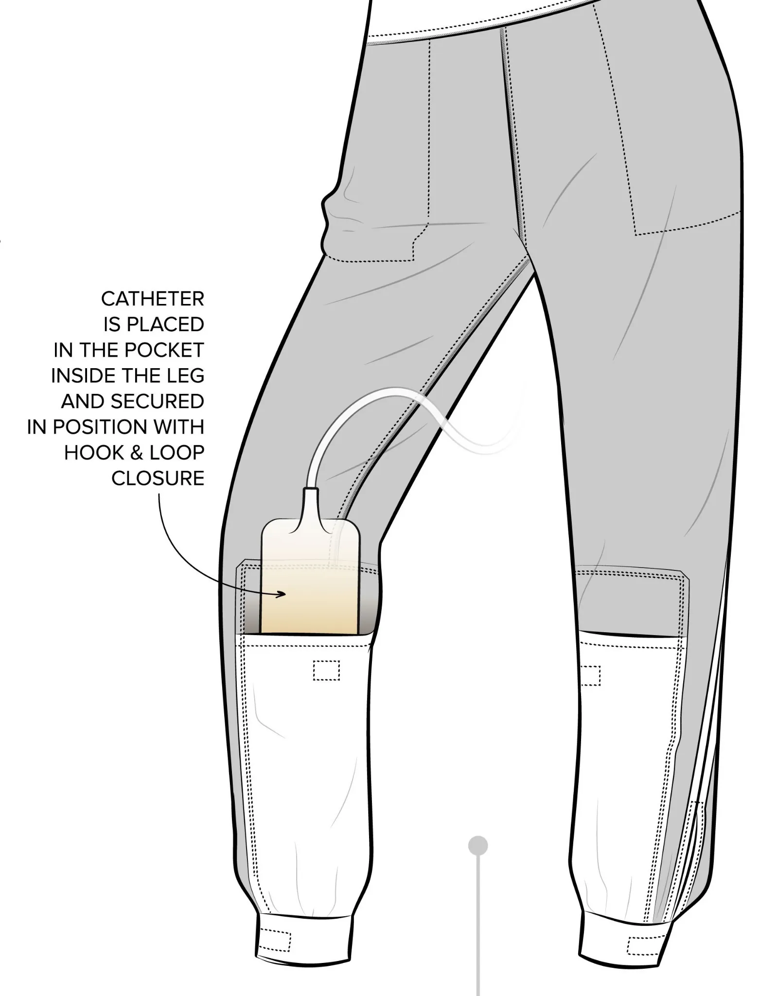 Tapered Track Pants with Hidden Pouch
