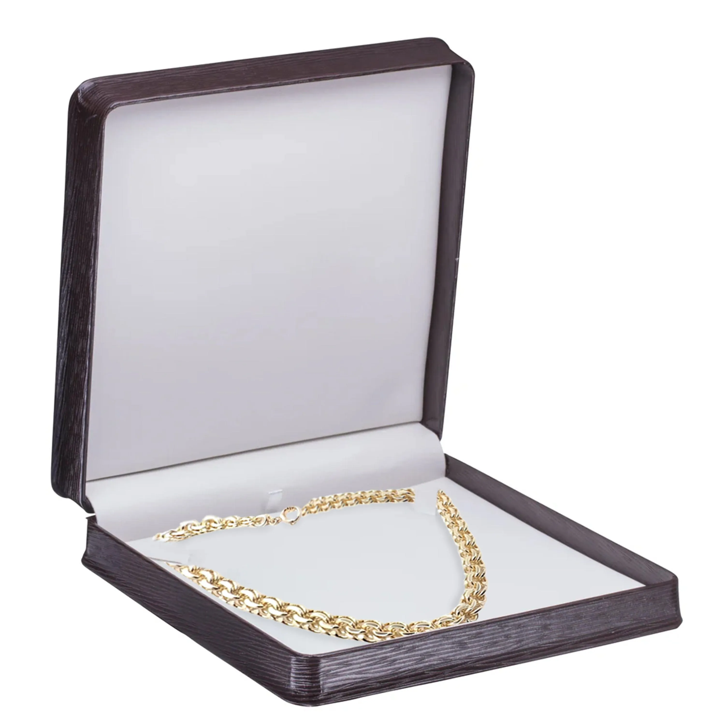 Textured Leatherette Necklace Box, Exquisite Collection