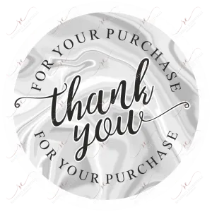 Thank you for your purchase gray - business sticker set